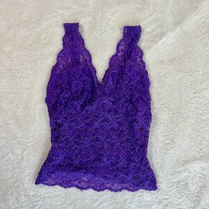 Seductions Purple Lace Vneck Camisole w/ Adjustable Straps